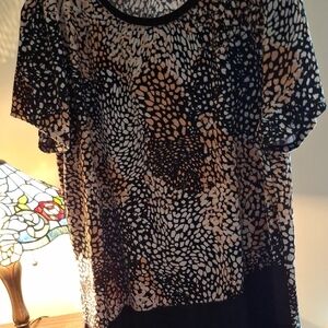 Stylish Black and Tan Women's Top